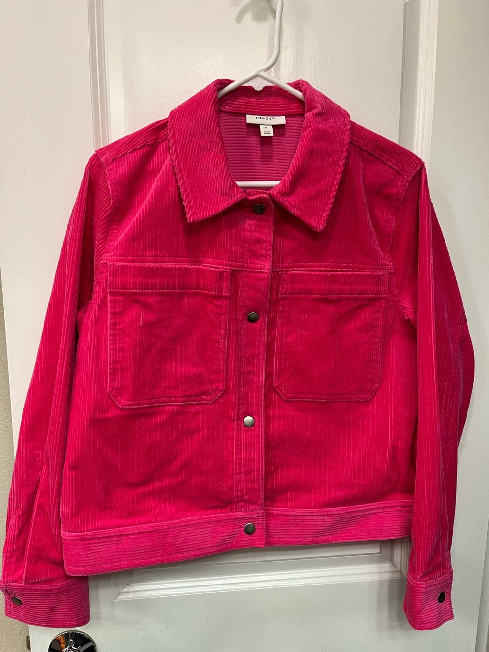 Corduroy Jacket Bright Pink - Picture 1 of 9